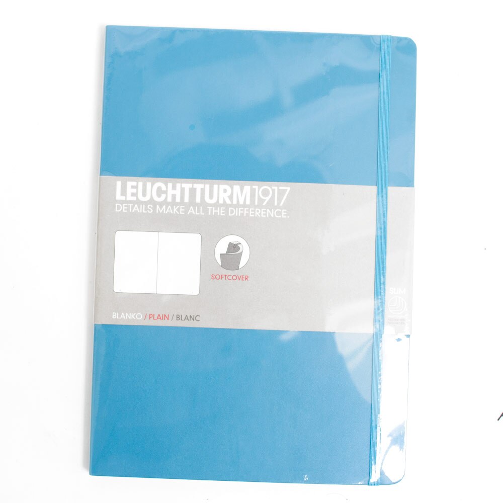 Leuchtturm, Composition Book, Art & School, Softcover, B5, Plain, 255329, Nordic Blue